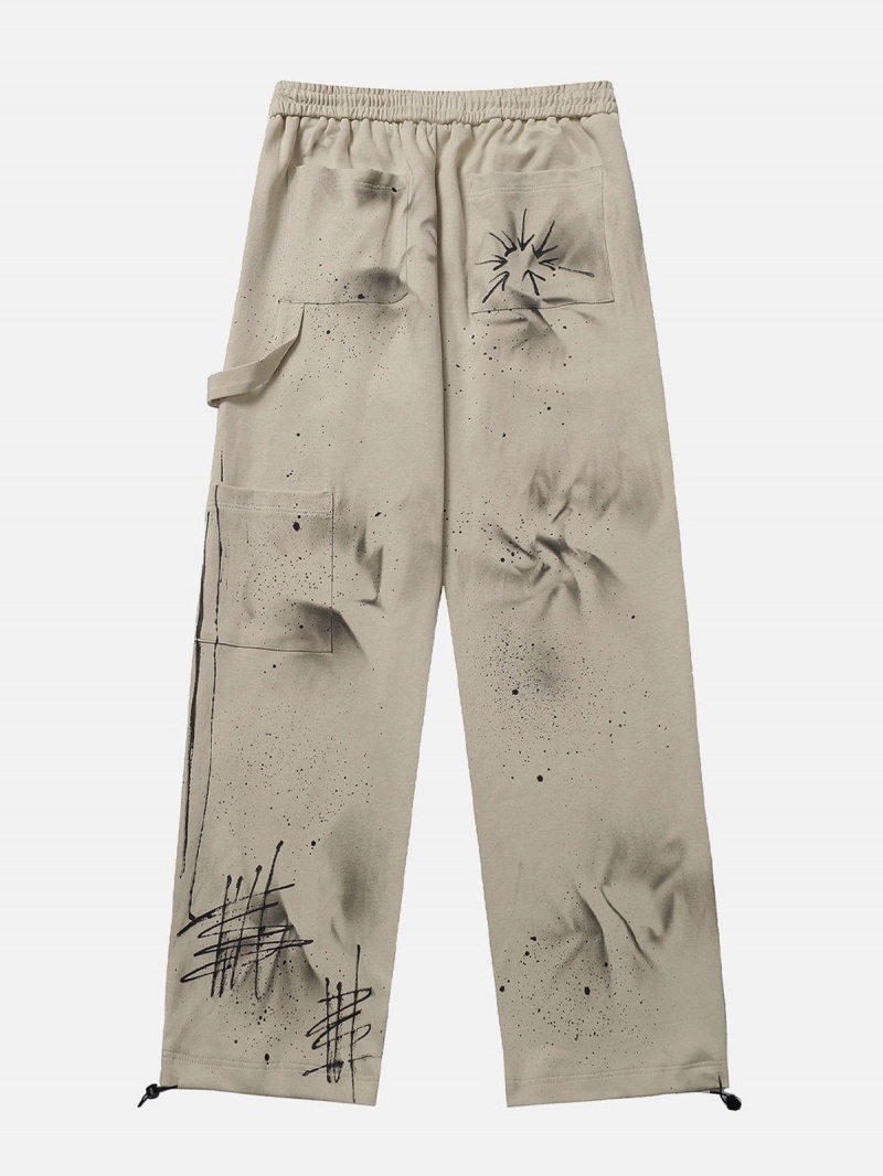 Abricot  Pantalon Aelfric Eden Hand Drawn Graffiti - EZU-8320940